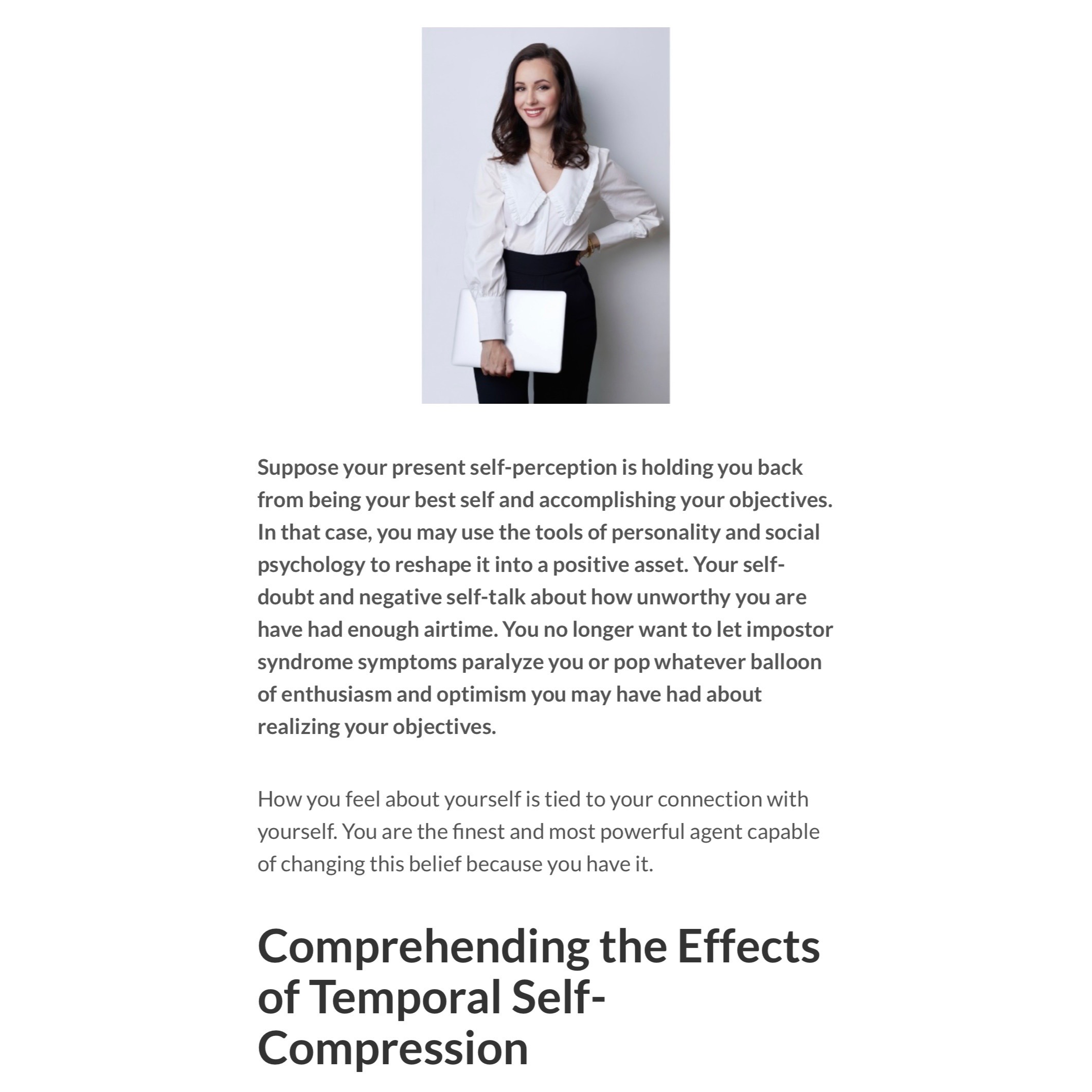 Change in self perception